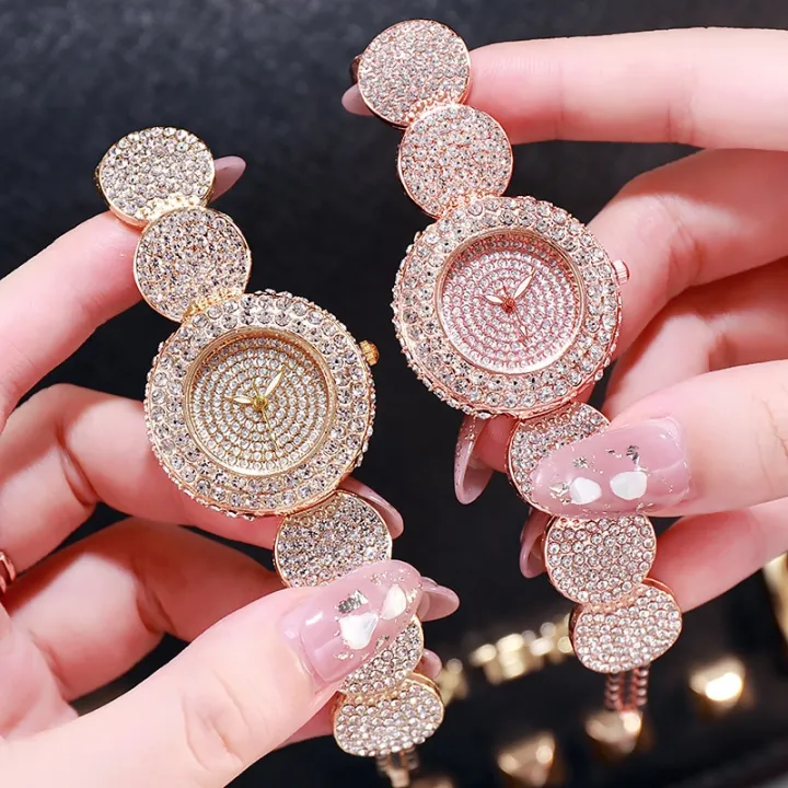 Luxury Crystal Ladies Watch | ঝকঝকে ক্রিস্টাল লেডিস হাতঘড়ি