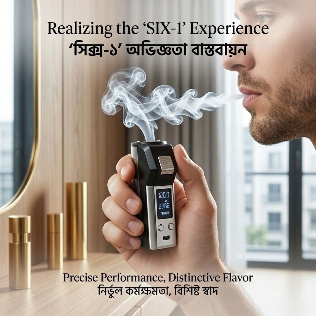 SIX-1 120W Vape Mod, an electronic vaping device that comes in various colors.